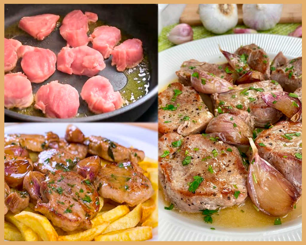 solomillo de cerdo al ajillo receta casera