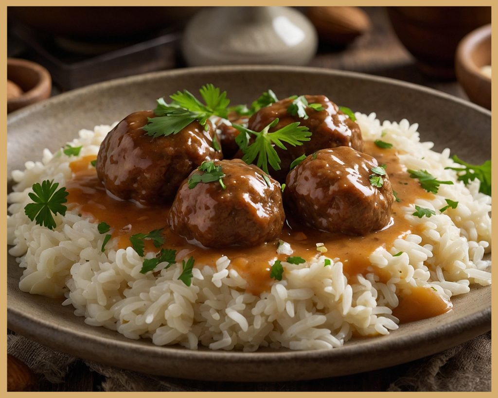Albóndigas en Salsa de Almendras