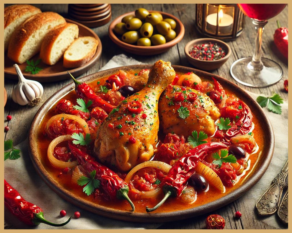 pollo al chilindrón listo para comer