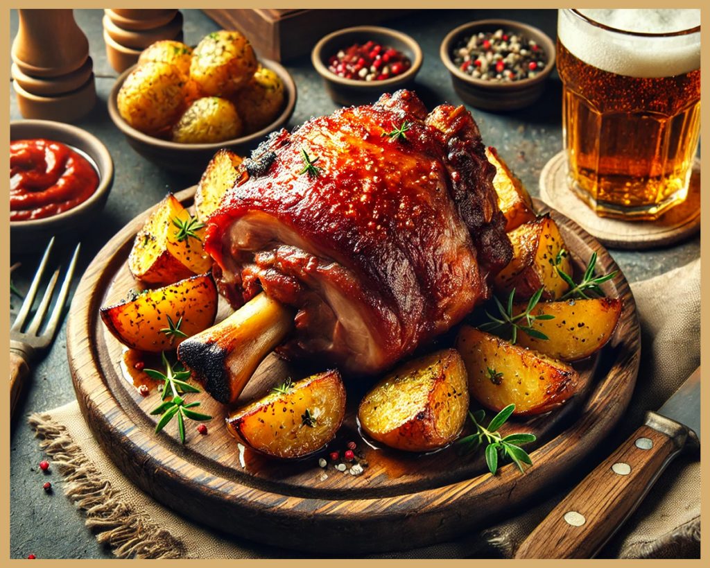 Codillo al horno con patatas